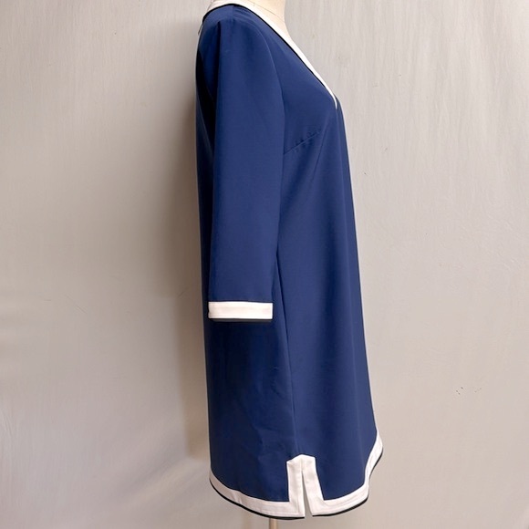 Ann Taylor Blue And White Shift Dress Size Small - Picture 7 of 13